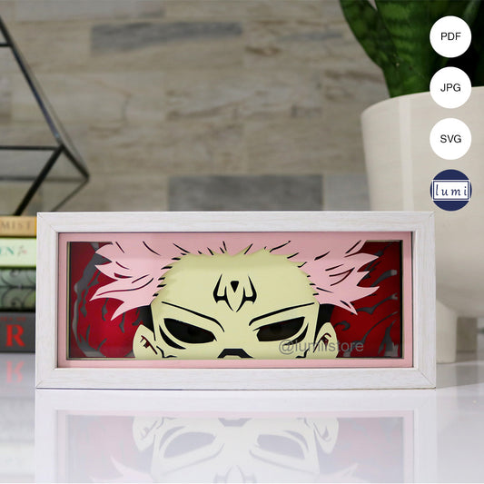 Sukuna from Jujutsu Kaisen lightbox template preview