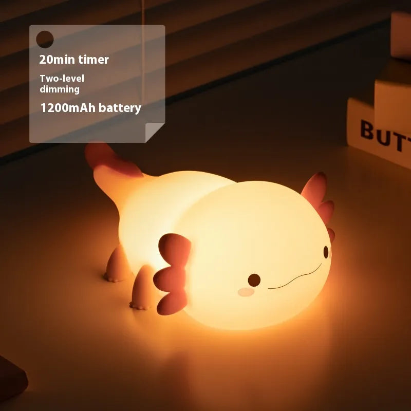 Cartoon Axolotl Night Lamp