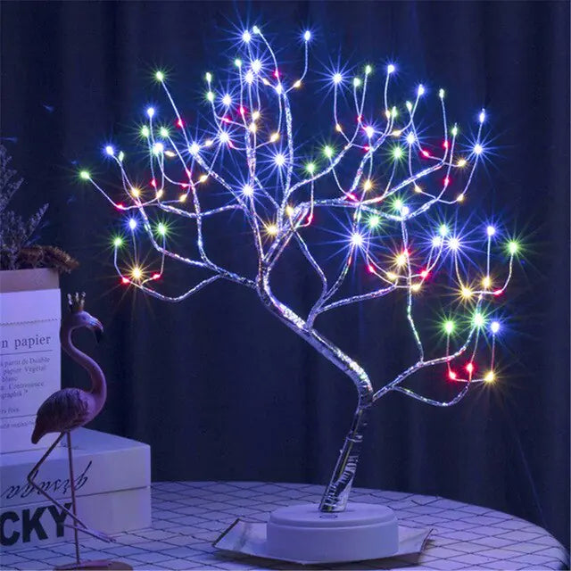 LED Birch Tabletop Bonsai Tree Accent Light