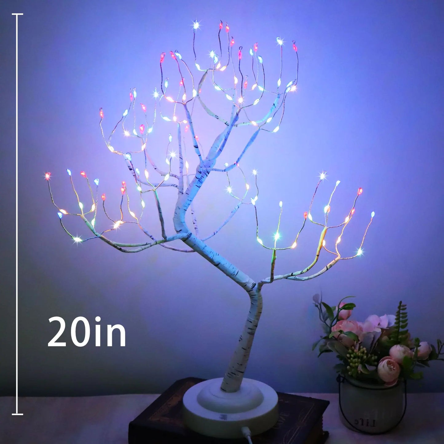 LED Birch Tabletop Bonsai Tree Accent Light