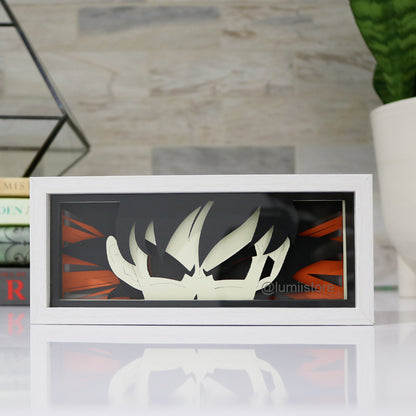 Goku from Dragon Ball LED light box glowing