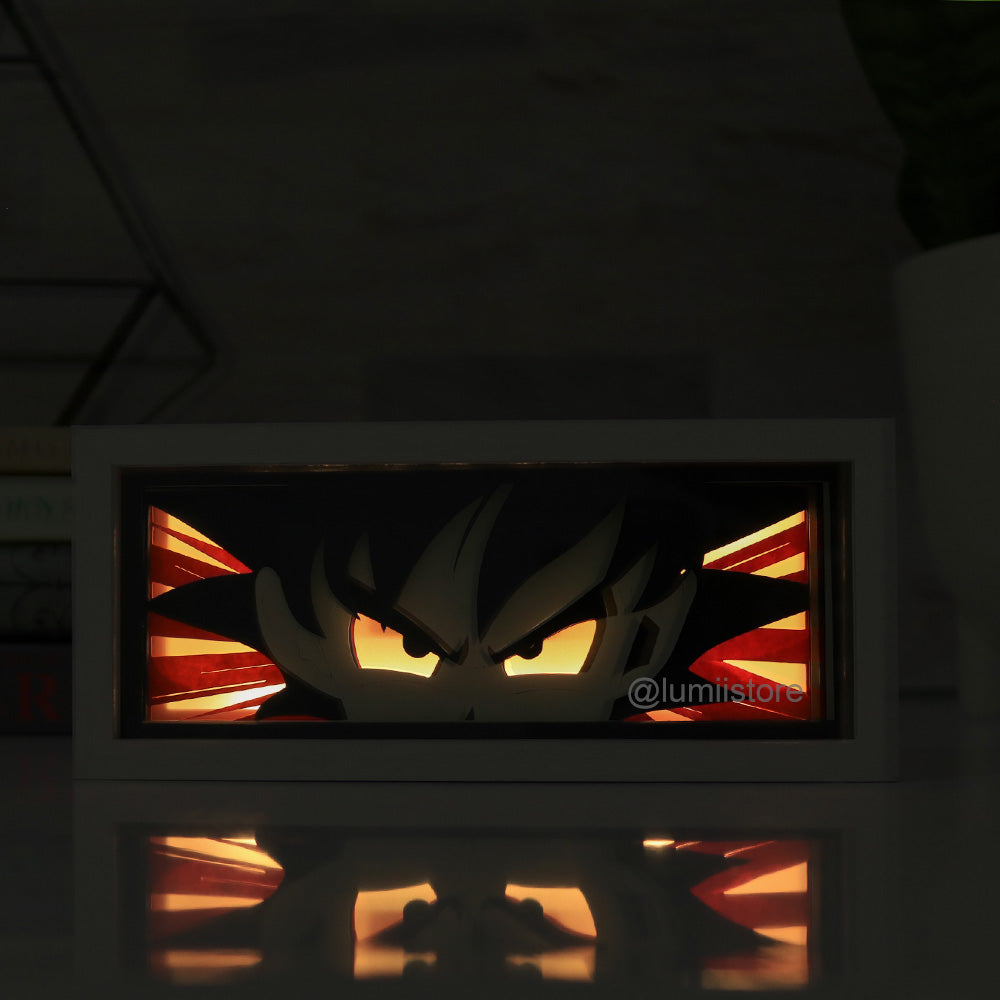 Goku from Dragon Ball LED light box - detail view