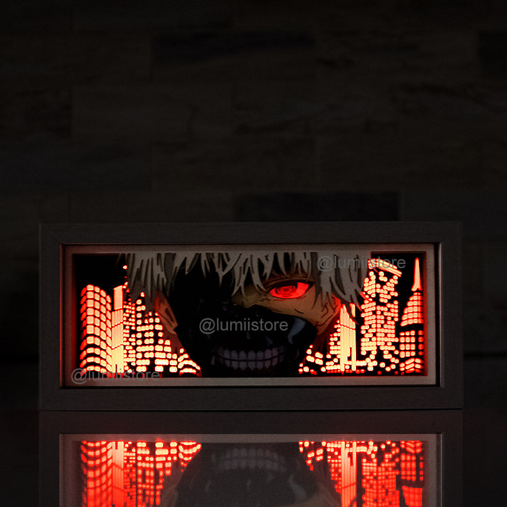 Ken Kaneki from Tokyo Ghoul LED light box - detail view