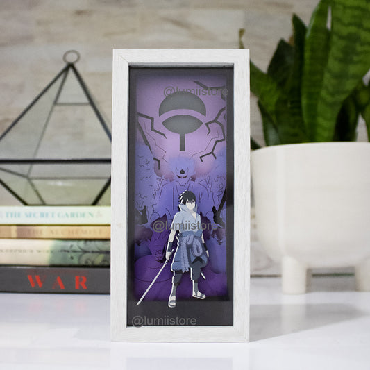 Sasuke from Naruto Shippuden LED light box glowing