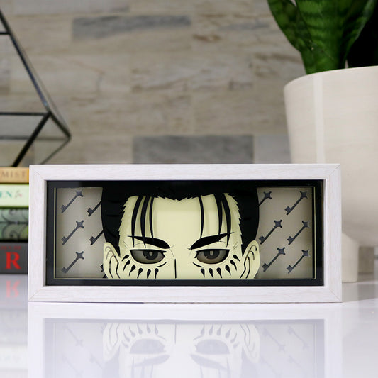 Eren from Attack on Titan LED light box glowing