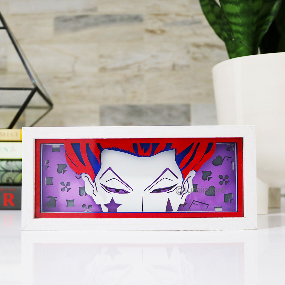 Hisoka from Hunter x Hunter LED light box glowing