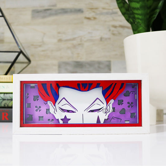Hisoka from Hunter x Hunter LED light box glowing