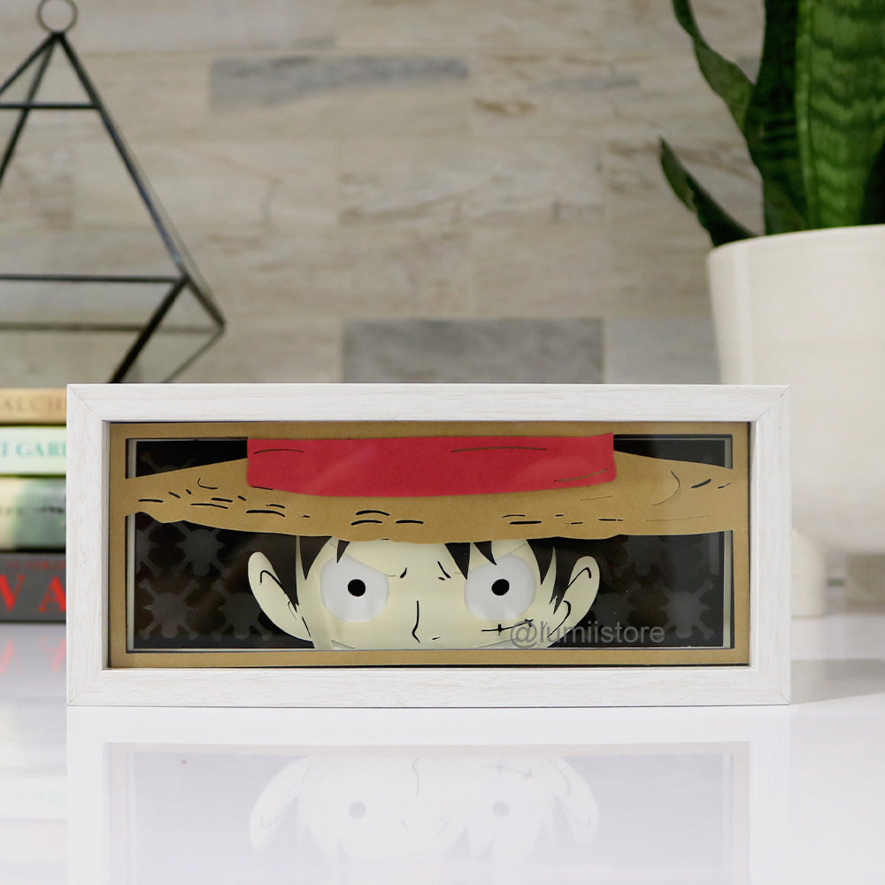 Luffy from One Piece LED light box glowing