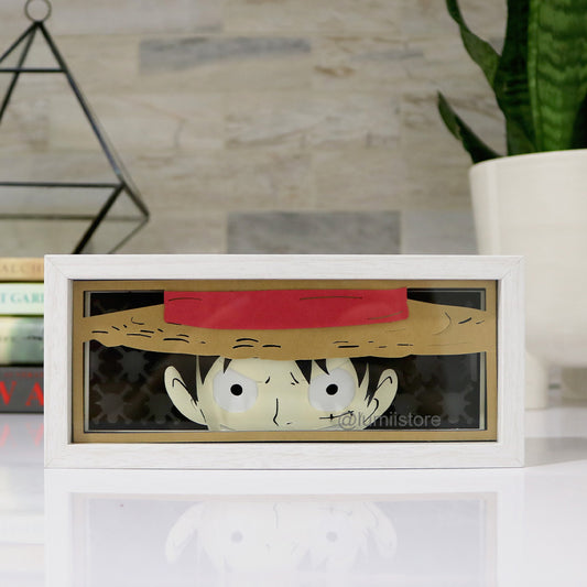 Luffy from One Piece LED light box glowing