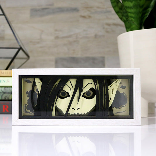 the Attack Titan from Attack on Titan LED light box glowing