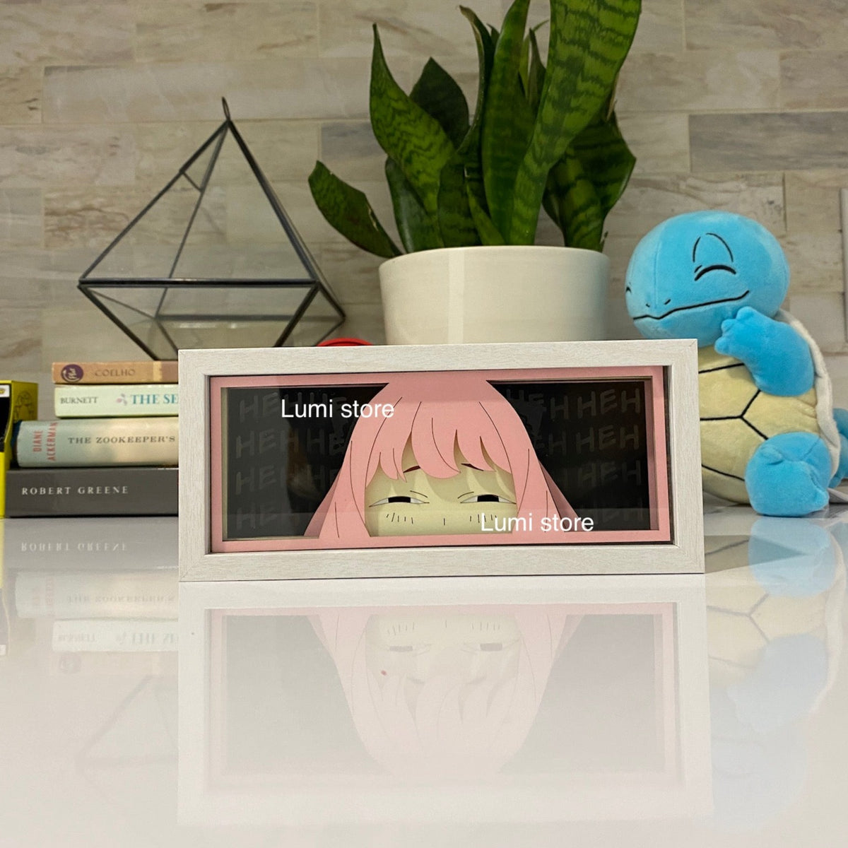 Anya from Spy x Family LED light box glowing